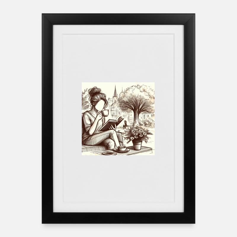 Village cosiness - Framed poster (27 × 37 cm) - black