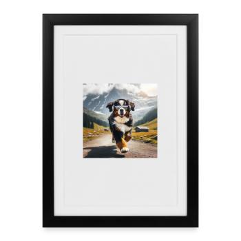 Bernese mountain dog - Framed poster (27 × 37 cm) - black - Front