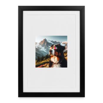 Bouvier bernois - Affiche encadrée (27 × 37 cm) - noir - Devant