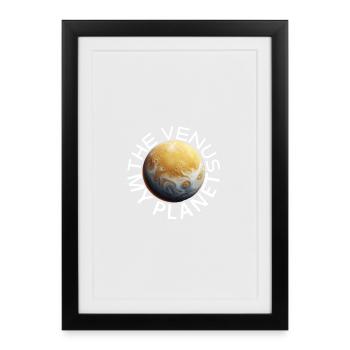 Venus Planet Motif Design - Framed poster (27 × 37 cm) - black - Front