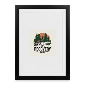 Ma forêt de thérapie de rétablissement - Affiche encadrée (27 × 37 cm) - noir - Devant