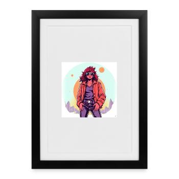 90's Style - Framed poster (27 × 37 cm) - black - Front