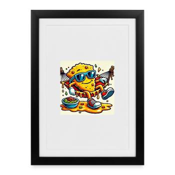 Nacho tous les jours – Chill Snack Vibes - Affiche encadrée (27 × 37 cm) - noir - Devant