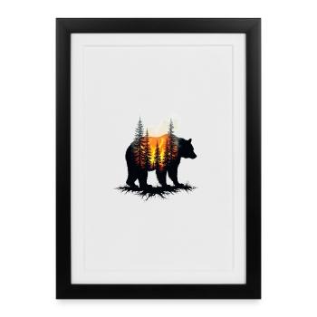 bear - Framed poster (27 × 37 cm) - black - Front