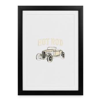 Hot Rod Imprimé Classique - Affiche encadrée (27 × 37 cm) - noir - Devant