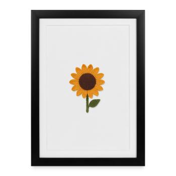 Feutre Tournesol Texture Art - Affiche encadrée (27 × 37 cm) - noir - Devant