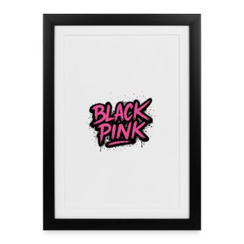 Black pink - Framed poster (27 × 37 cm) - black - Front