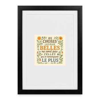 Les Choses Les Plus Belles - Affiche encadrée (27 × 37 cm) - noir - Devant