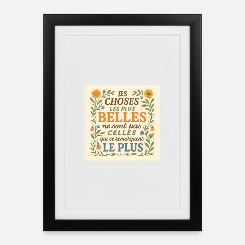 Die schönsten Dinge - Gerahmtes Poster (27 × 37 cm) - Schwarz