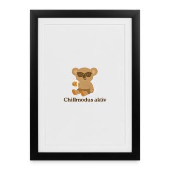 Koala - Gerahmtes Poster (27 × 37 cm) - Schwarz - Vorne