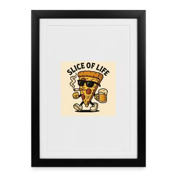 Tranche de vie - Affiche encadrée (27 × 37 cm) - noir - Devant