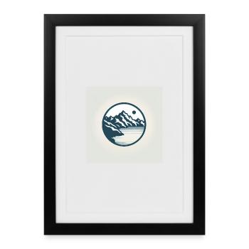 thun niesen Berge Luft zum atmen - Gerahmtes Poster (27 × 37 cm) - Schwarz - Vorne