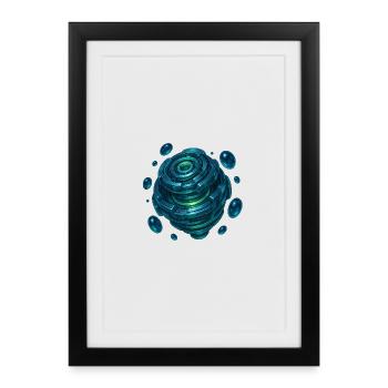 Cyber Sphere Matrix - Framed poster (27 × 37 cm) - black - Front