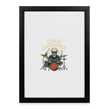 Cool Drummer - Framed poster (27 × 37 cm) - black - Front