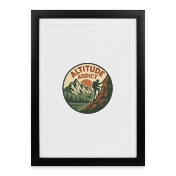 Accro de l’altitude - Affiche encadrée (27 × 37 cm) - noir - Devant