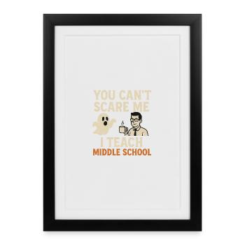 Teacher Funny T-Shirt - Framed poster (27 × 37 cm) - black - Front
