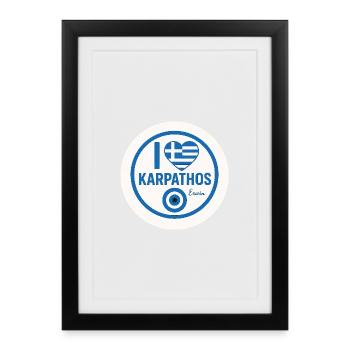 Karpathos Love - the popular motif - Framed poster (27 × 37 cm) - black - Front