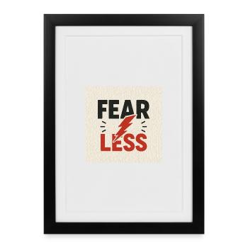 Conception de choc de puissance motivationnelle - Affiche encadrée (27 × 37 cm) - noir - Devant