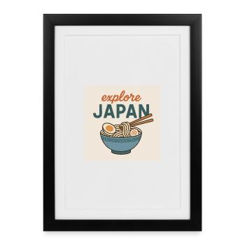 explore Japan Ramen - Framed poster (27 × 37 cm) - black - Front