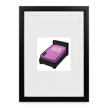 Short-term alarm with sleep mode - Framed poster (27 × 37 cm) - black - Front