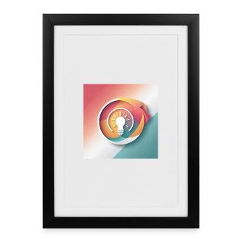 Abstract Creativity Illustration - Framed poster (27 × 37 cm) - black - Front
