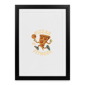 Pizza Fitness Animation - Framed poster (27 × 37 cm) - black - Front