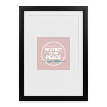 Peace protection - Framed poster (27 × 37 cm) - black - Front