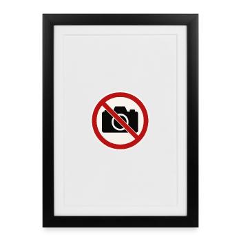 Photos interdites ! - Affiche encadrée (27 × 37 cm) - noir - Devant