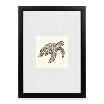 Baie des Tortues - Affiche encadrée (27 × 37 cm) - noir - Devant