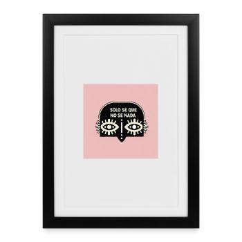 Reflective Quote in Minimalist Style - Framed poster (27 × 37 cm) - black - Front