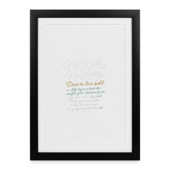No_Risk_No_Story - Affiche encadrée (27 × 37 cm) - noir - Devant
