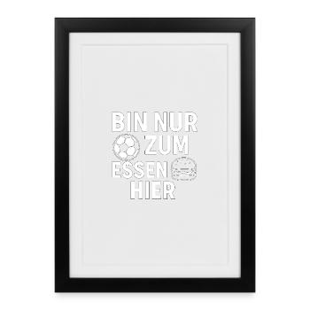 Je ne suis là que pour manger - Affiche encadrée (27 × 37 cm) - noir - Devant