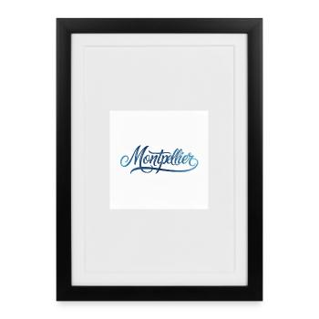Montpellier Hand Lettering Design - Framed poster (27 × 37 cm) - black - Front
