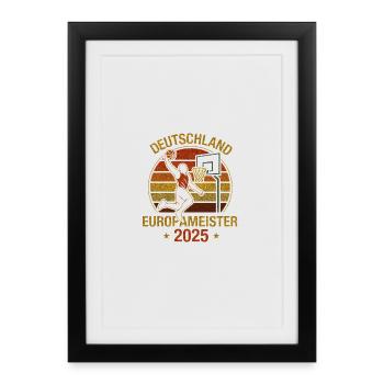 European Basketball Champion 2025 super cool - Framed poster (27 × 37 cm) - black - Front
