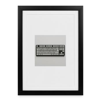 Clavier minimaliste - Affiche encadrée (27 × 37 cm) - noir - Devant