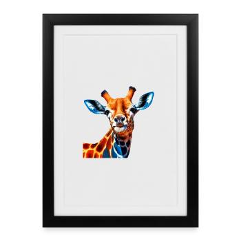 Giraffa - Giraffe - Framed poster (27 × 37 cm) - black - Front
