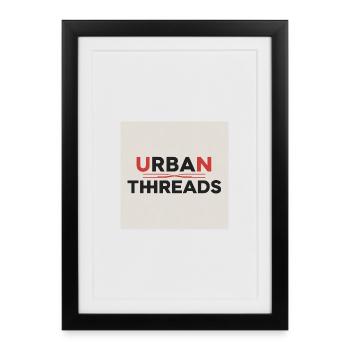 Urban Threads Logo Print - Framed poster (27 × 37 cm) - black - Front