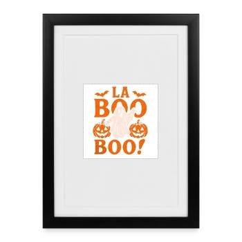La Boo Boo Halloween Ghost - Framed poster (27 × 37 cm) - black - Front