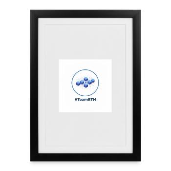 TeamETH node network - Framed poster (27 × 37 cm) - black - Front
