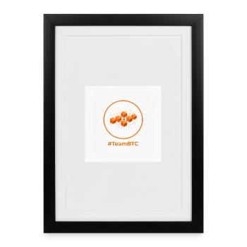 TeamBTC Blockchain Cubes - Framed poster (27 × 37 cm) - black - Front