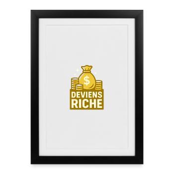 Get rich - Framed poster (27 × 37 cm) - black - Front