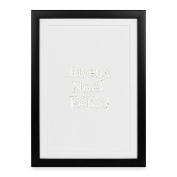 Joyeux noel Felix film  - Affiche encadrée (27 × 37 cm) - noir - Devant