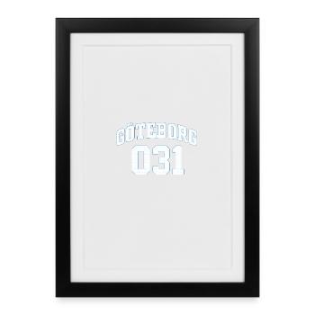 Chemise de sport Göteborg 031 - Affiche encadrée (27 × 37 cm) - noir - Devant