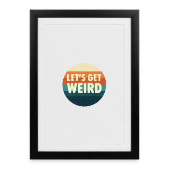 Soyons bizarres Cercle rétro - Affiche encadrée (27 × 37 cm) - noir - Devant