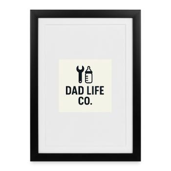 Bouteilles d’outils Dad Life Co - Affiche encadrée (27 × 37 cm) - noir - Devant