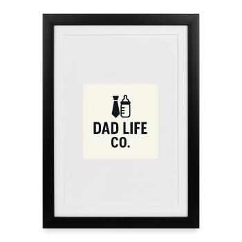 Dad Life Co Office Bottles - Framed poster (27 × 37 cm) - black - Front