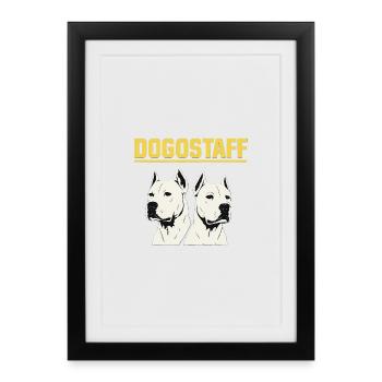 DOGOSTAFF Double Dogs Graphique - Affiche encadrée (27 × 37 cm) - noir - Devant