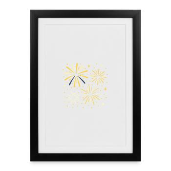 Fireworks - Framed poster (27 × 37 cm) - black - Front