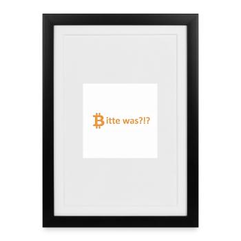 Please what?!? Bitcoin Orange - Framed poster (27 × 37 cm) - black - Front
