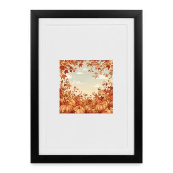 Bonjour l’automne - Affiche encadrée (27 × 37 cm) - noir - Devant